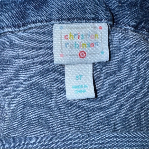 Christian Robinson x Target Toddler 5T Denim Overalls w/ Polka Dots & Microscope - Picture 4 of 5